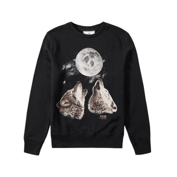 AMI PARIS Wolves print sweatshirt Large - Picture 1 of 12